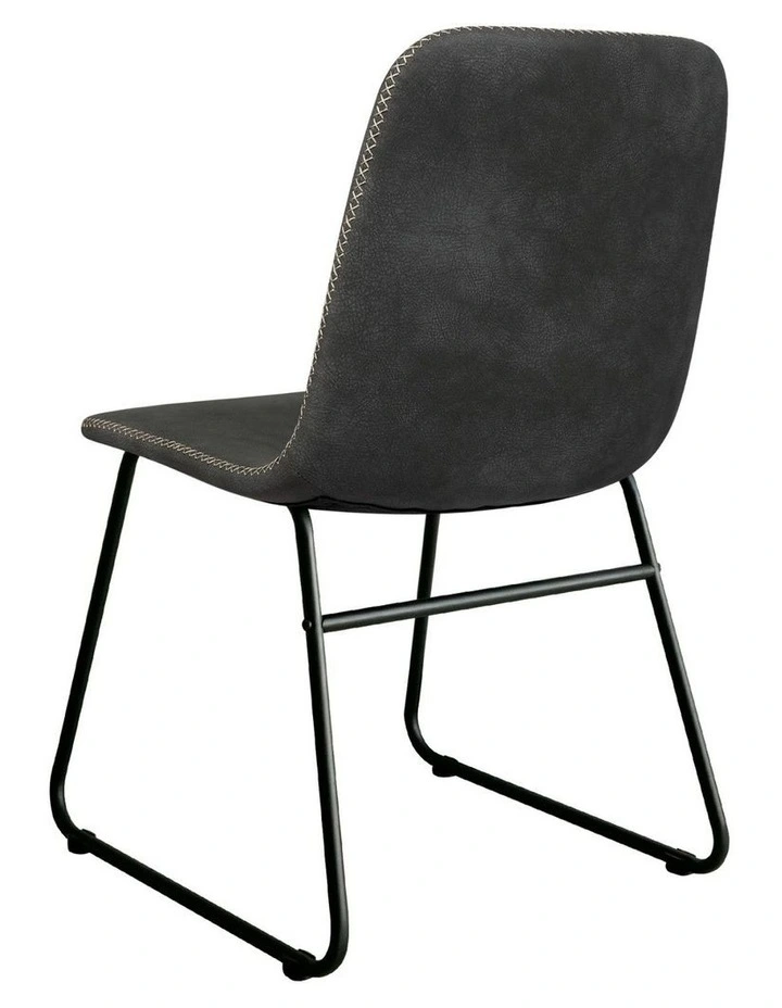 Retro Padded Dining Chair in Grey image 4