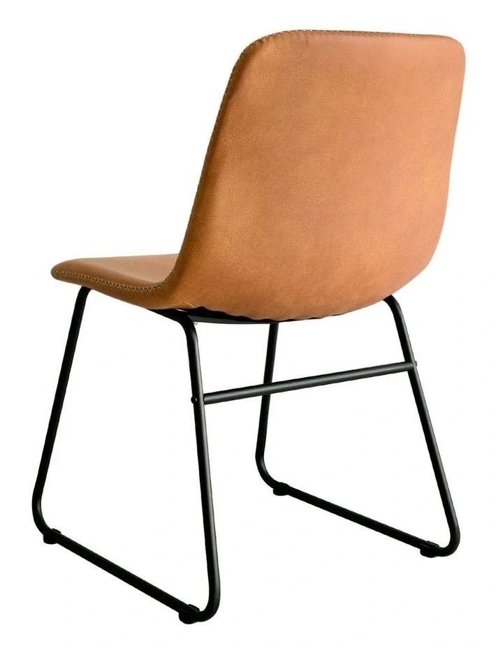 Retro Padded Dining Kitchen Chair in Brown image 4