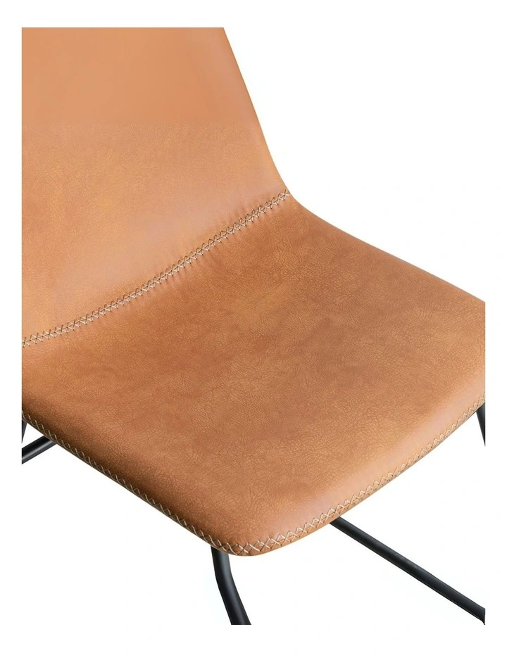 Retro Padded Dining Kitchen Chair in Brown image 5