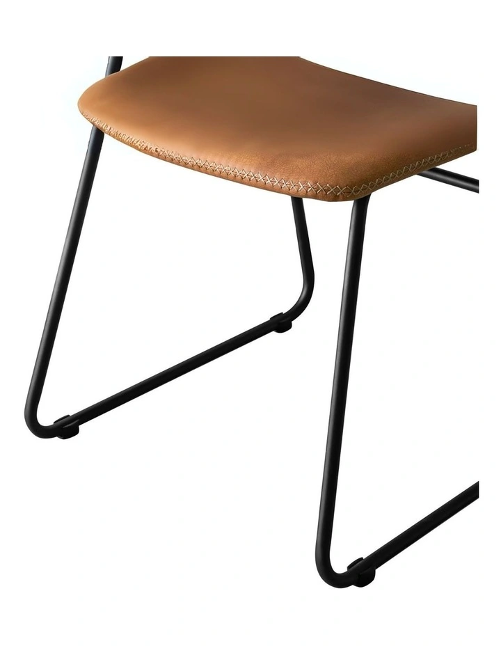 Retro Padded Dining Kitchen Chair in Brown image 6