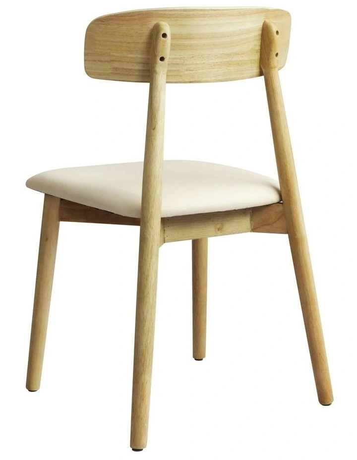 Leather Dining Chair 2 Piece in Brown image 2