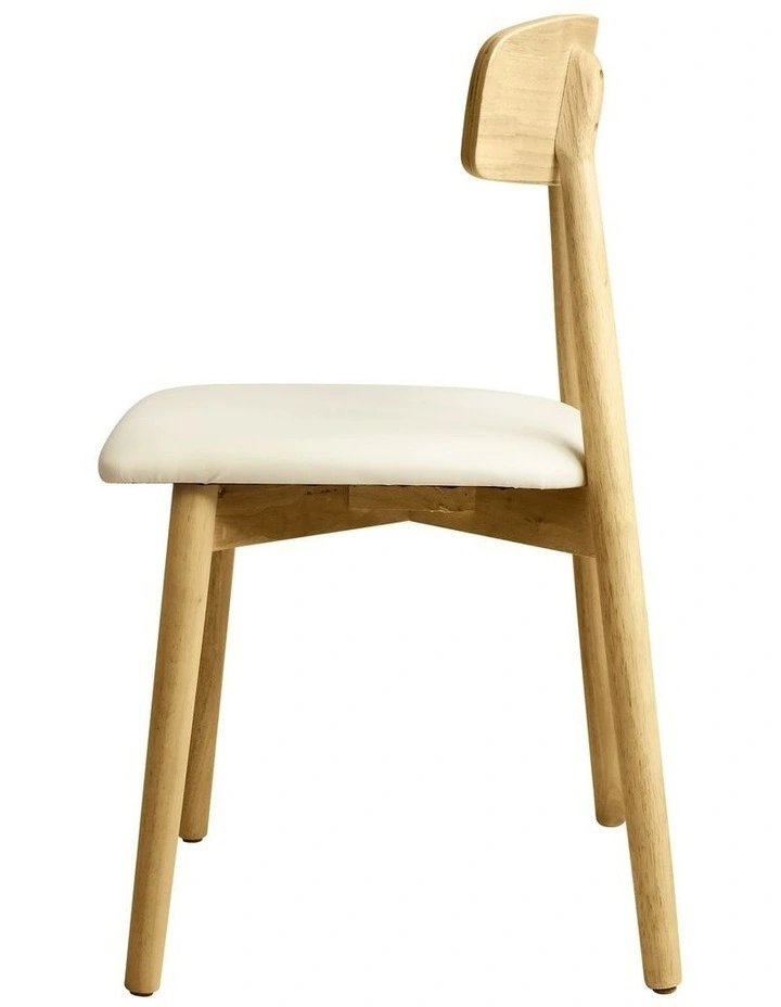 Leather Dining Chair 2 Piece in Brown image 4