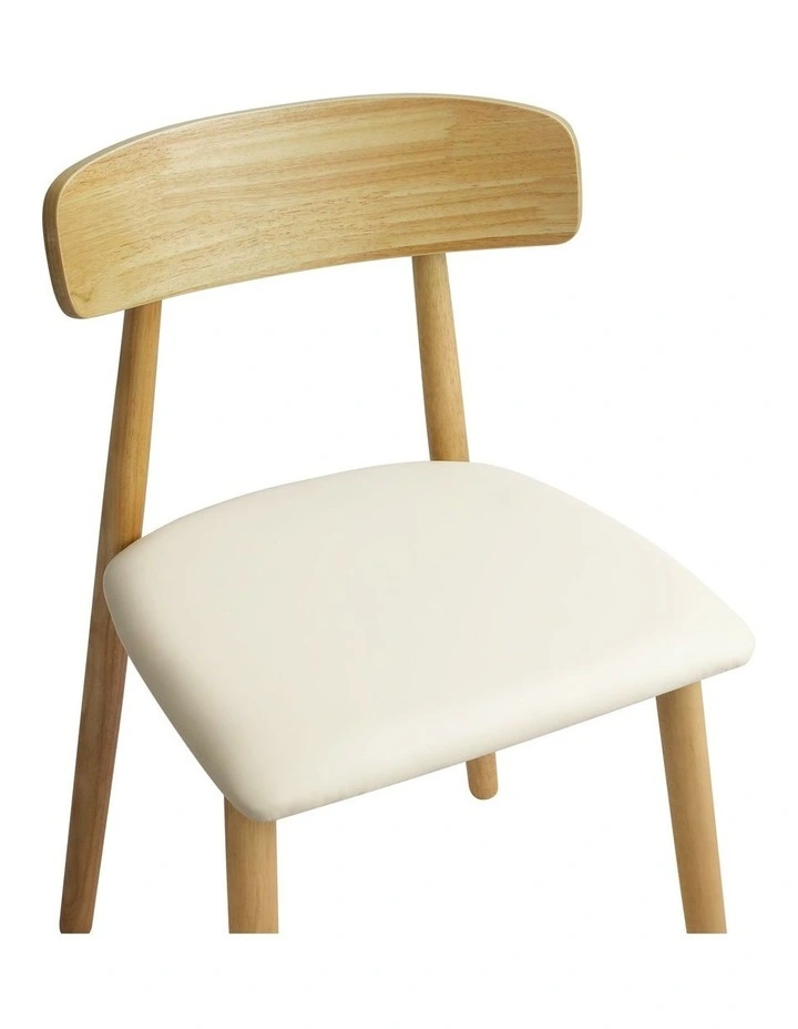 Leather Dining Chair 2 Piece in Brown image 6