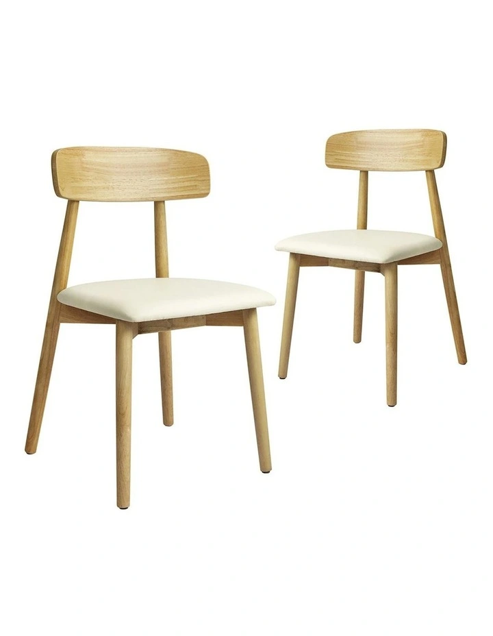 Leather Dining Chair 2 Piece in Brown image 7