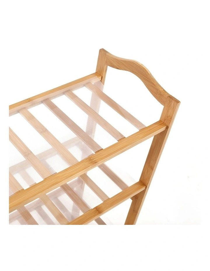 Wooden Organizer Shelf Stand in Brown image 6