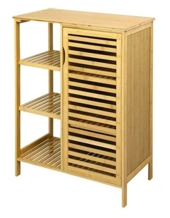 Bamboo Shoe Storage Organizer in Brown