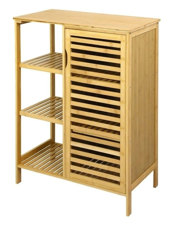 Bamboo Shoe Storage Organizer in Brown image 1