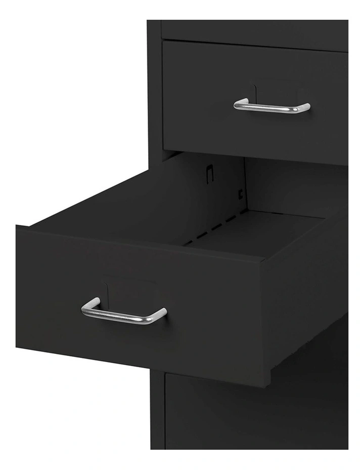5 Drawer Office Storage Cabinet in Black image 4