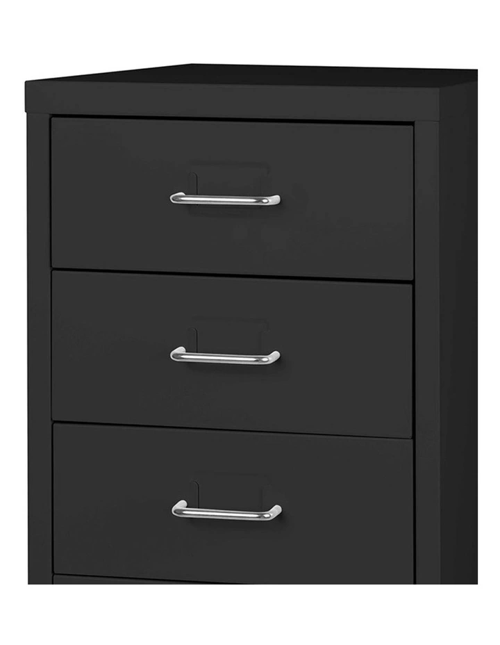 5 Drawer Office Storage Cabinet in Black image 5