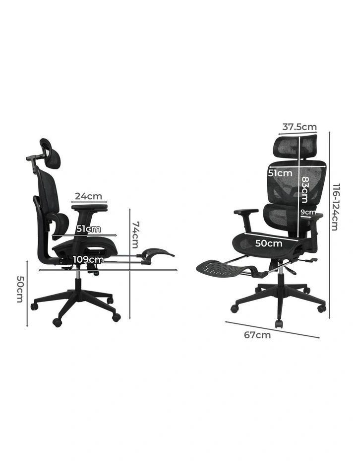 Ergonomic Mesh Office Chair in Black image 3