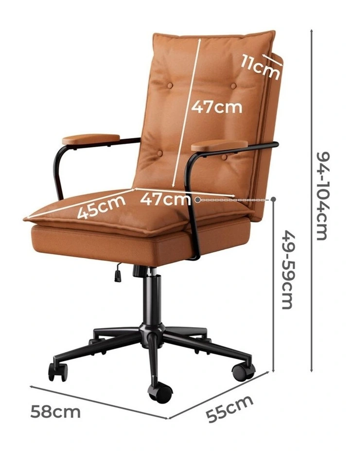 Ergonomic Office Chair in Brown image 3