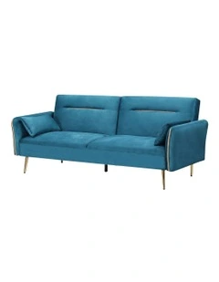 Convertible Lounge Futon Armrest Couch in Blue