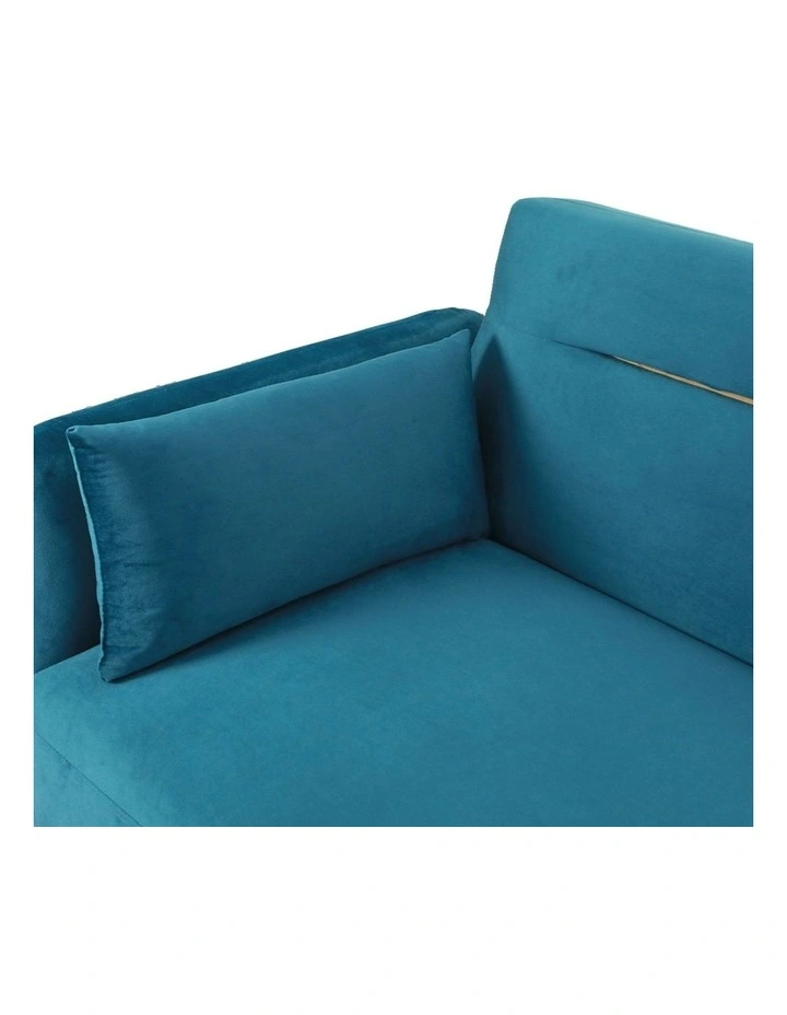 Convertible Lounge Futon Armrest Couch in Blue image 6