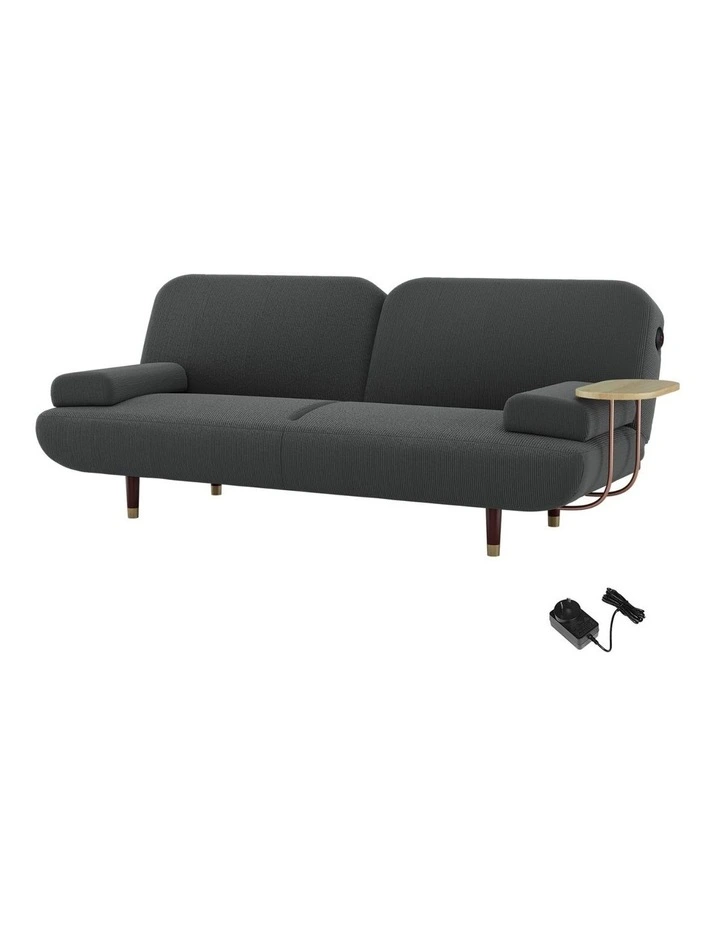 Convertible Sofa Bed Lounge Couch in Black image 2