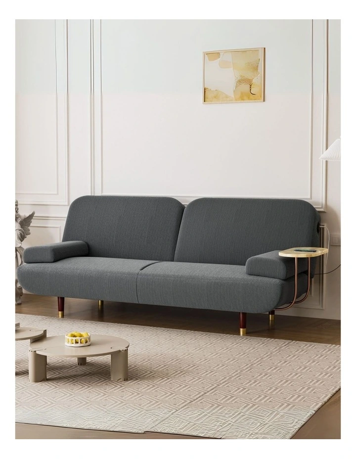 Convertible Sofa Bed Lounge Couch in Black image 7