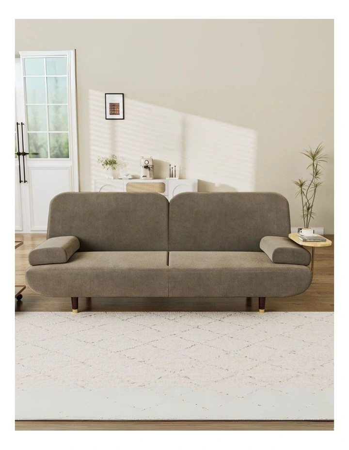 Convertible Sofa Bed Lounge Couch in Brown image 2