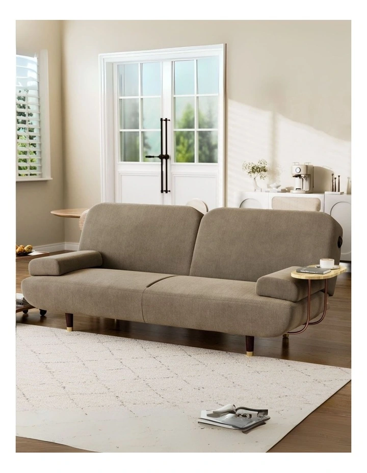 Convertible Sofa Bed Lounge Couch in Brown image 7