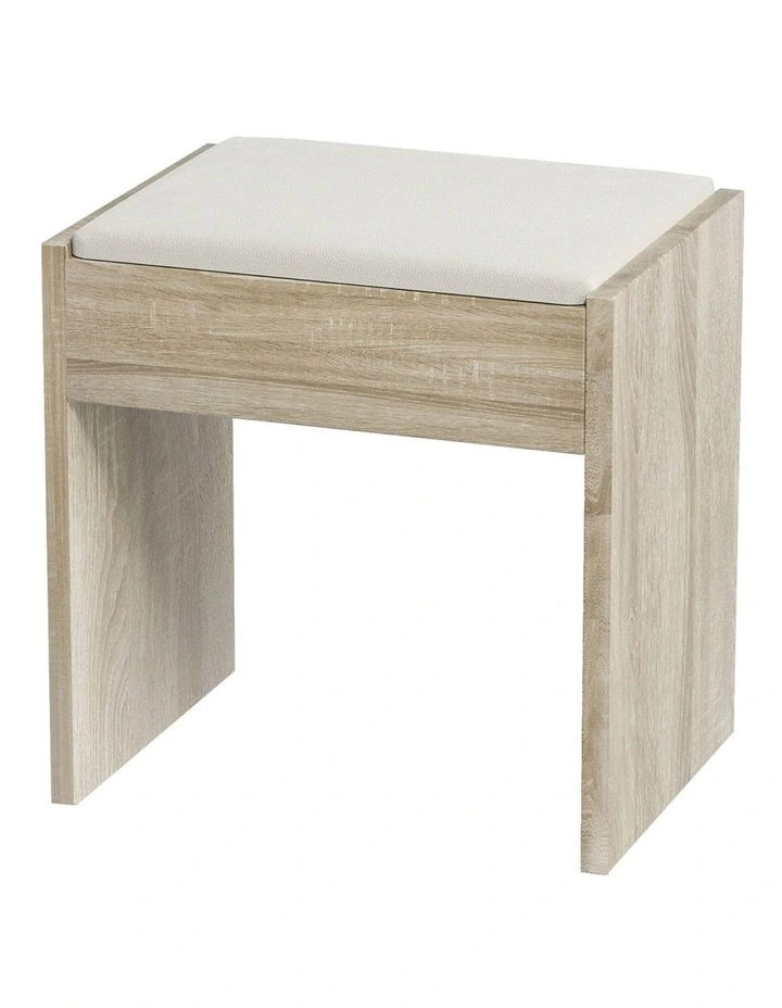 Led Vanity Stool Set Makeup Dressing Table in Brown image 4