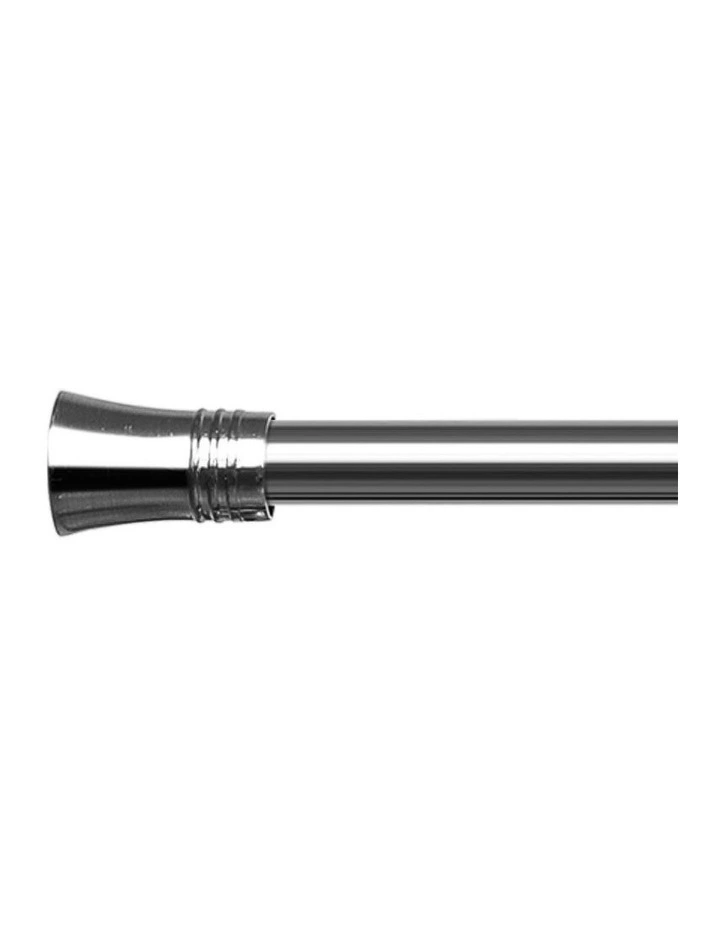 Nickel Curtain Rod And Quiet Rail Pole Pommel Set in Silver image 6