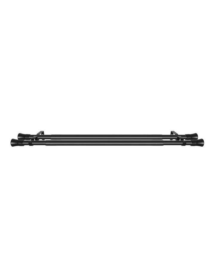 Double Curtain Rod And Pole Pommel Set in Black image 5