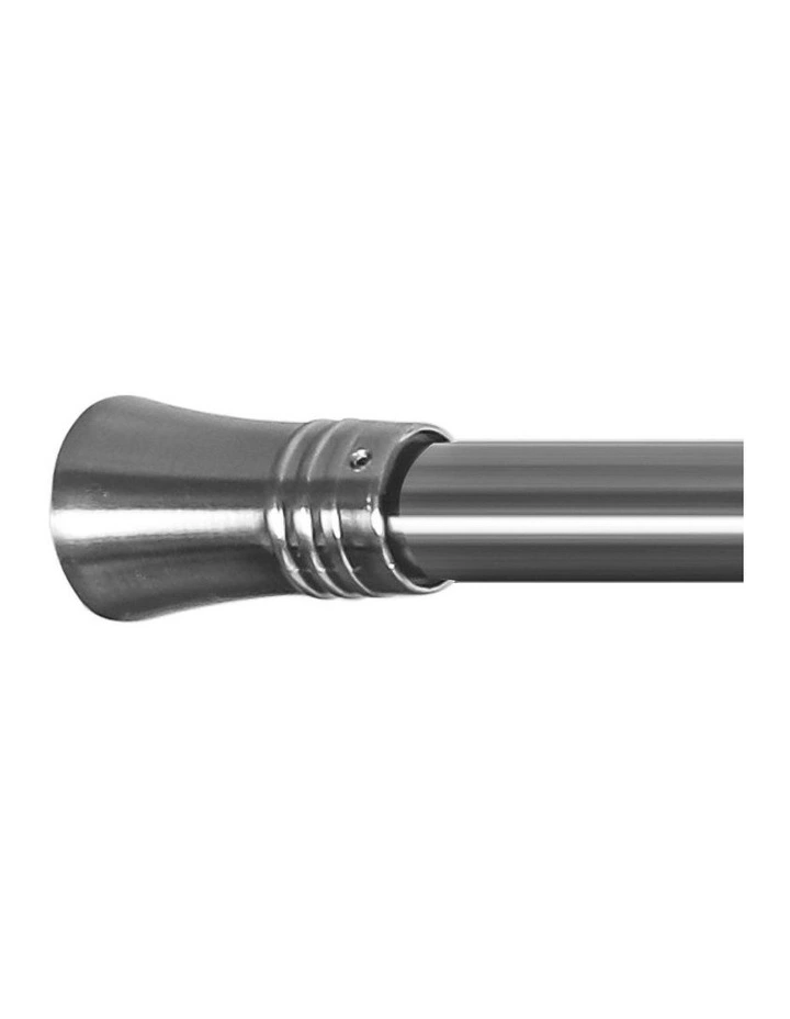 Double Curtain Rod And Pole Pommel Set in Silver image 6
