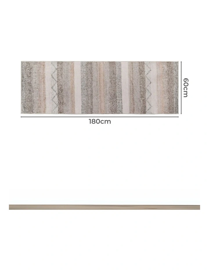 Hallway Runner Washable Soft Plush Carpet 180X60cm in Multi image 3
