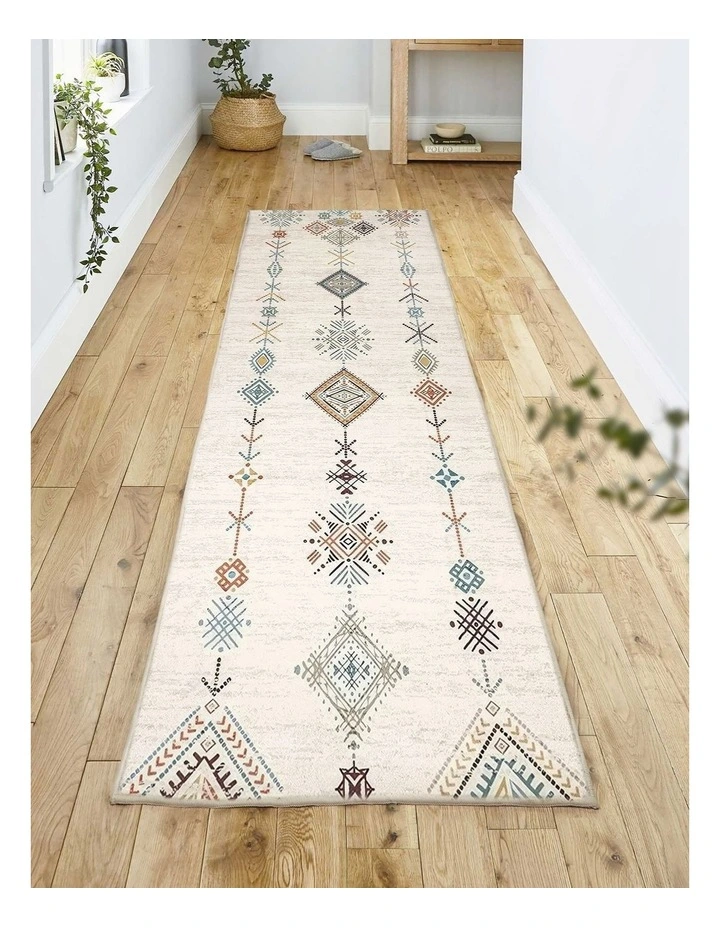 Hallway Runner Washable Soft Plush Carpet 180X60cm in Beige image 2