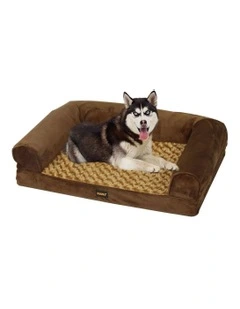 Pet Sofa Bedding With Cushion Pillow in Brown