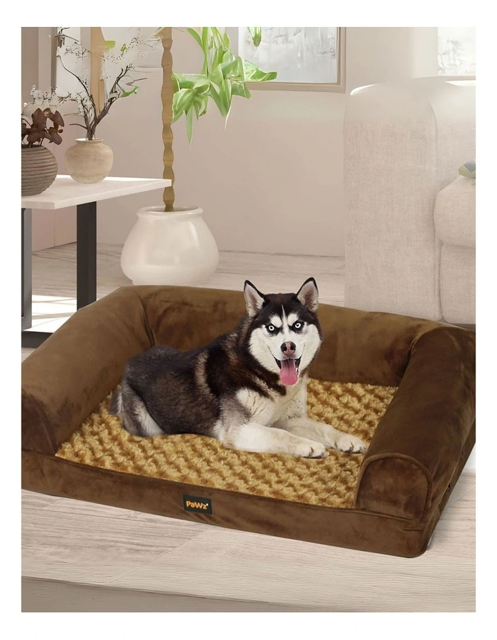 Pet Sofa Bedding With Cushion Pillow in Brown image 2