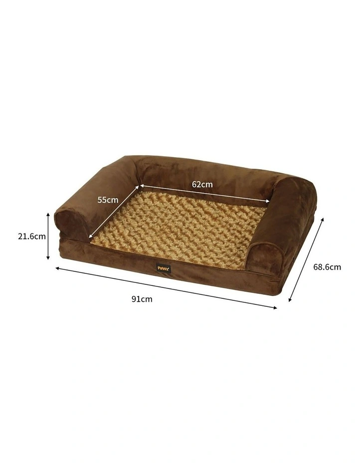 Pet Sofa Bedding With Cushion Pillow in Brown image 3