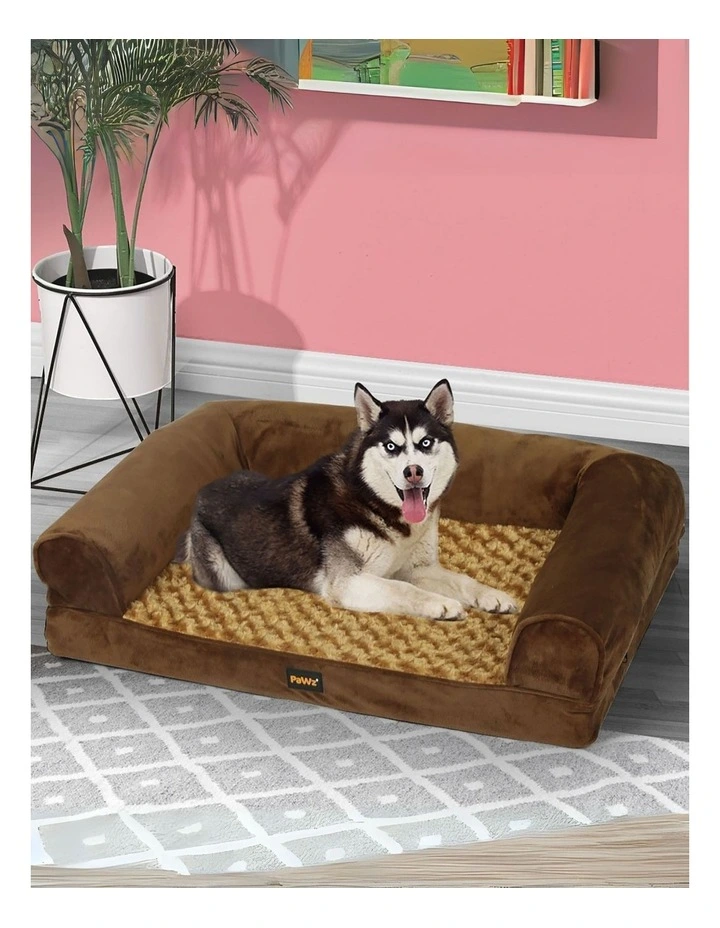 Pet Sofa Bedding With Cushion Pillow in Brown image 7