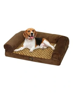 Pet Bed Mattress Cushion Pillow in Brown