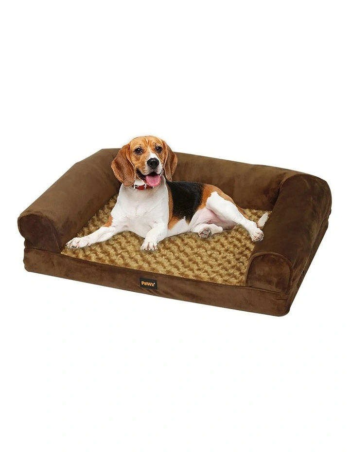 Pet Bed Mattress Cushion Pillow in Brown image 1