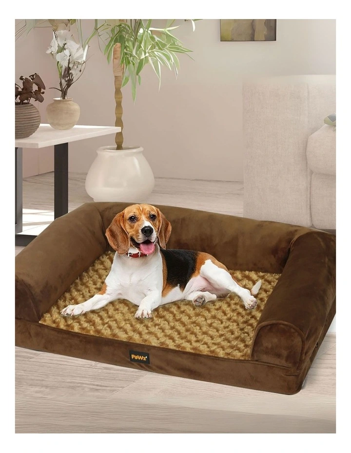 Pet Bed Mattress Cushion Pillow in Brown image 2