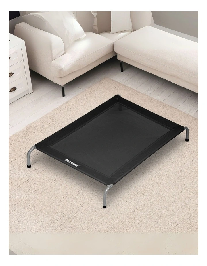 Elevated Trampoline Pet Bed in Black image 2
