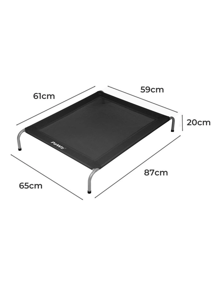 Elevated Trampoline Pet Bed in Black image 3