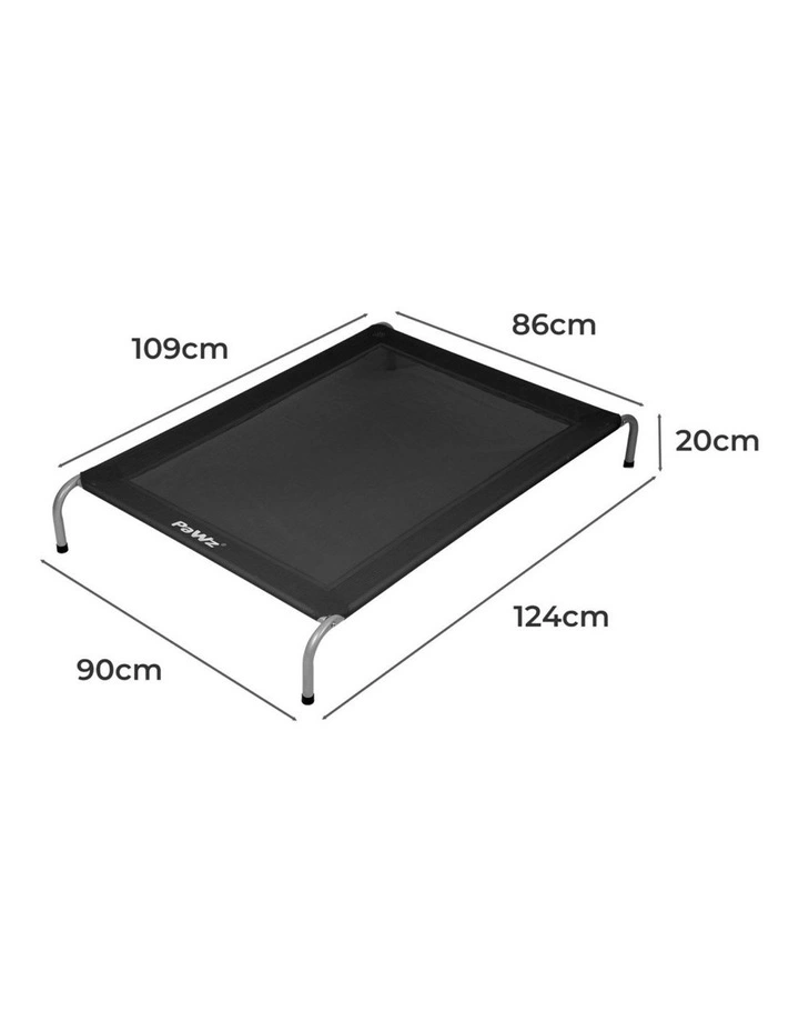 Elevated Trampoline Pet Bed in Black image 3