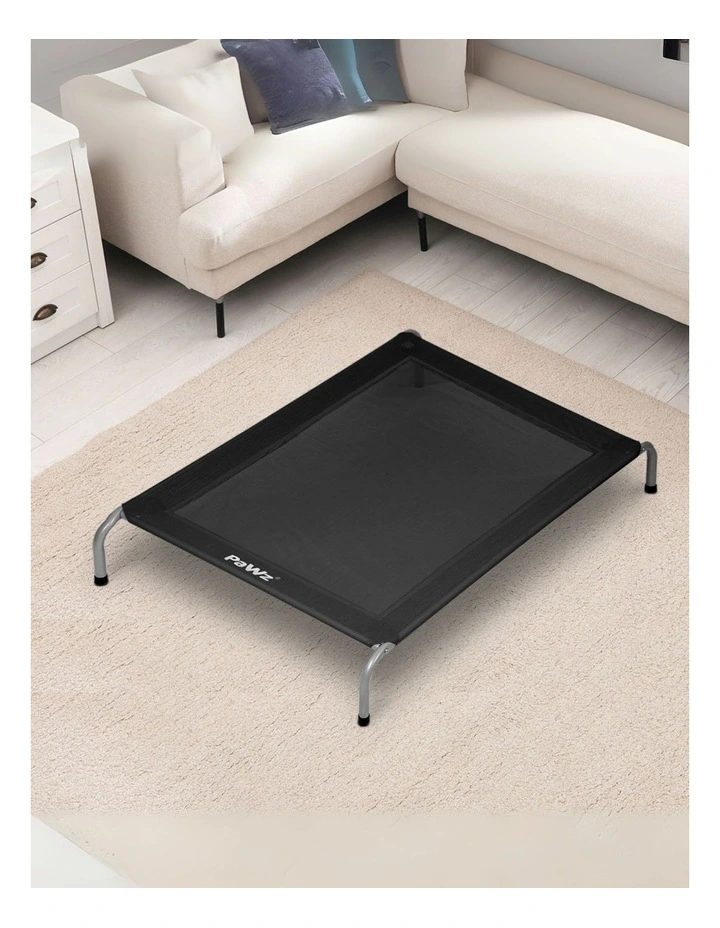 Elevated Trampoline Pet Bed in Black image 2