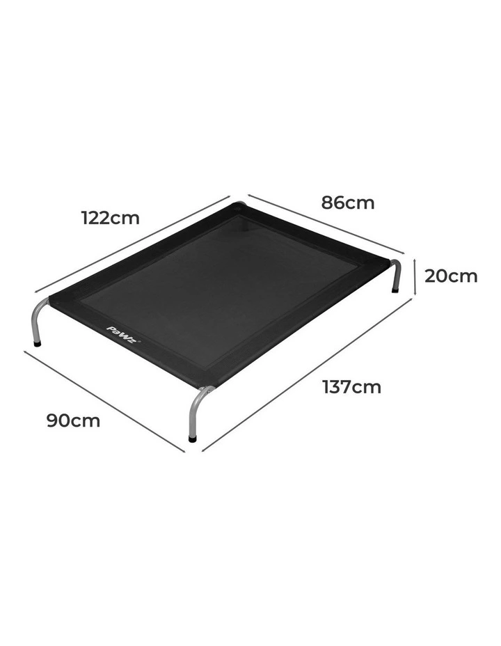 Elevated Trampoline Pet Bed in Black image 3