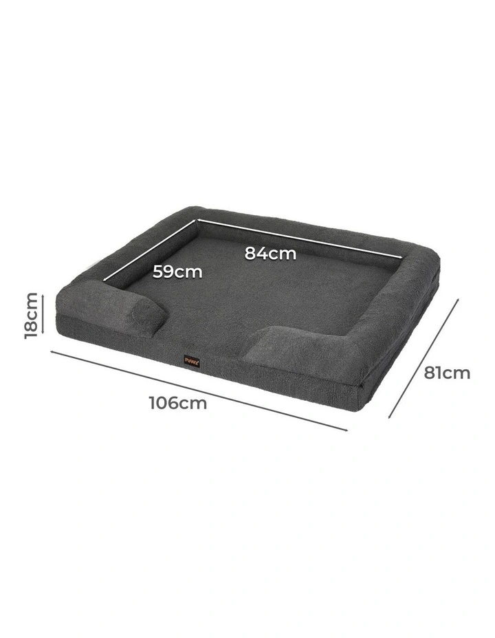 Memory Foam Pet Sofa Bed in Grey image 3