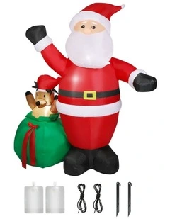 Christmas Inflatable Outdoor Santa Claus in Multi