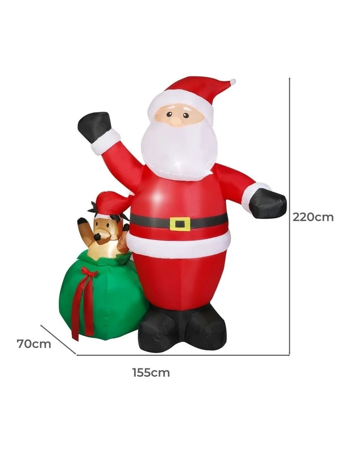 Christmas Inflatable Outdoor Santa Claus in Multi image 2