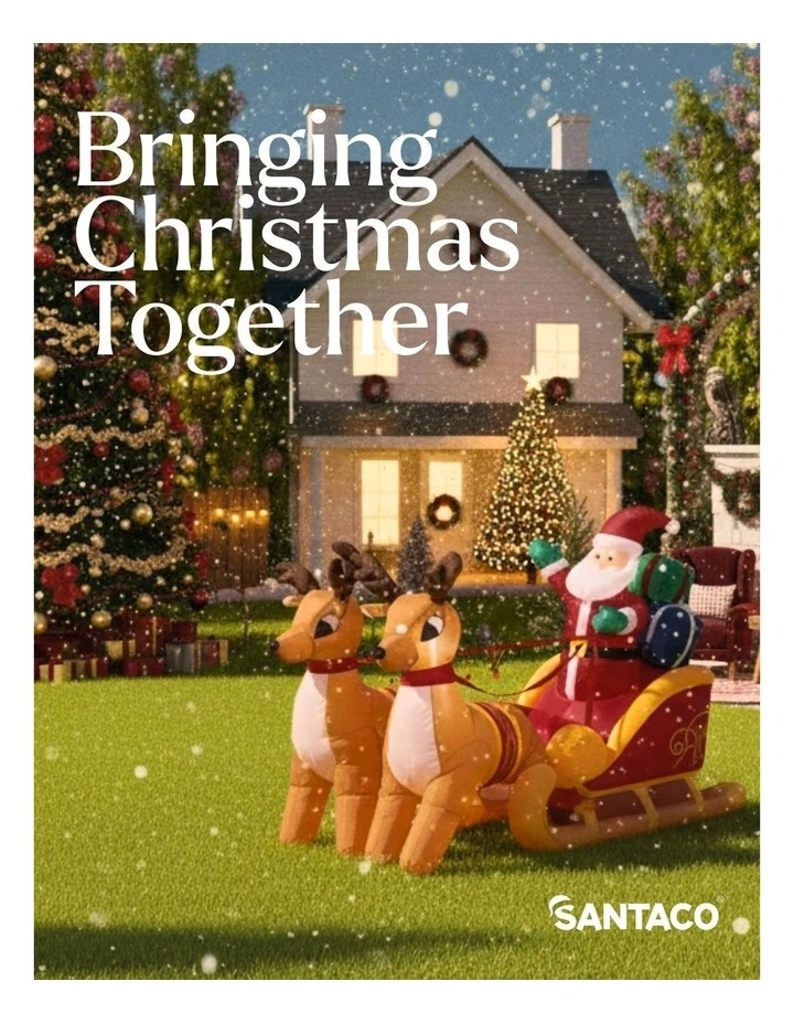 Christmas Inflatable Gingerbread Man Lights in Multi image 4