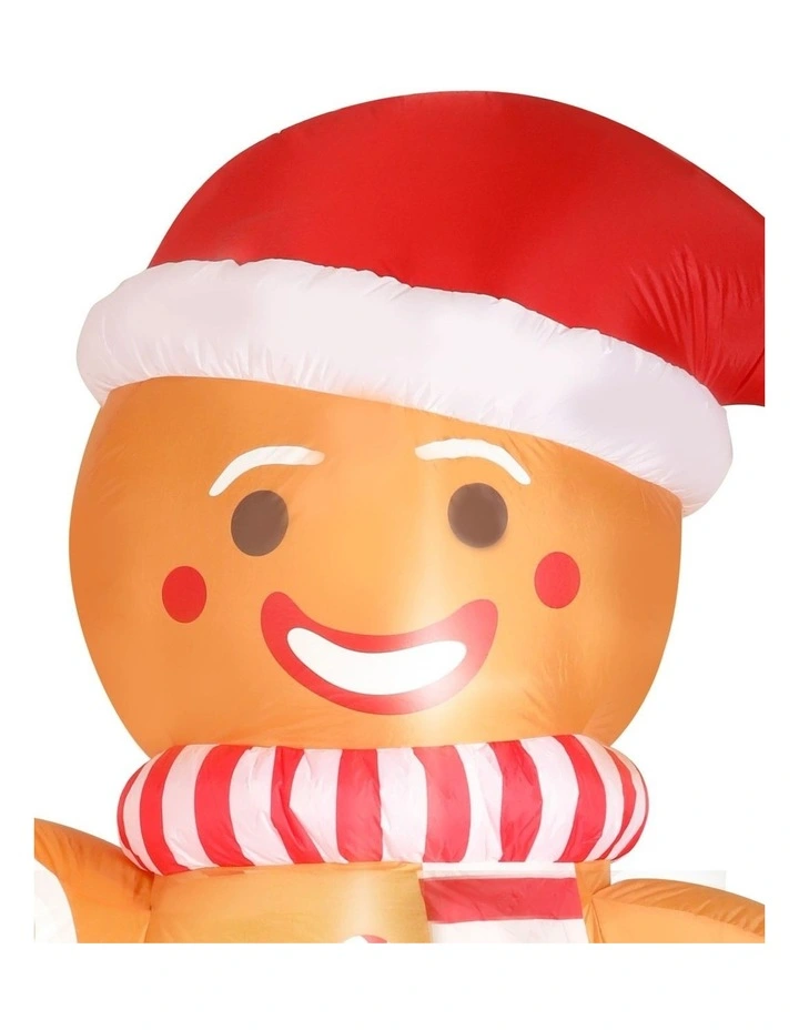 Christmas Inflatable Gingerbread Man Lights in Multi image 6