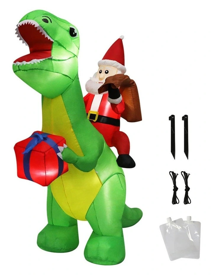 Christmas Inflatables Outdoor Santa Claus Lights in Multi image 1