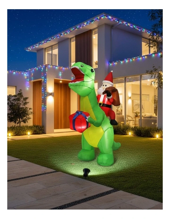 Christmas Inflatables Outdoor Santa Claus Lights in Multi image 2