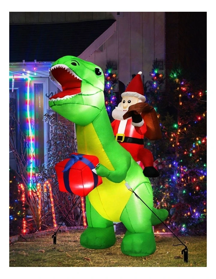 Christmas Inflatables Outdoor Santa Claus Lights in Multi image 6
