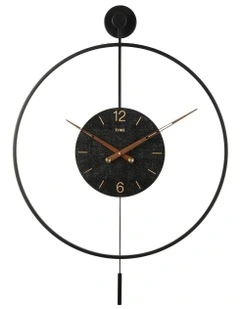 Large Wall Clock 50cm in Black