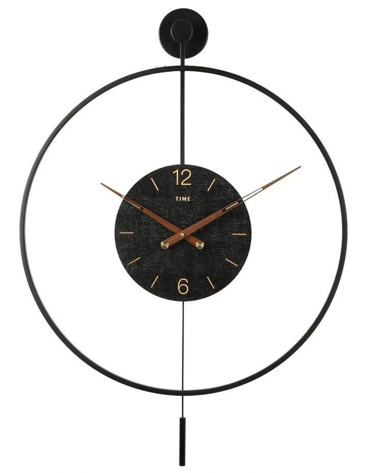 Large Wall Clock 50cm in Black image 1