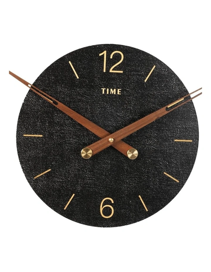 Large Wall Clock 50cm in Black image 4